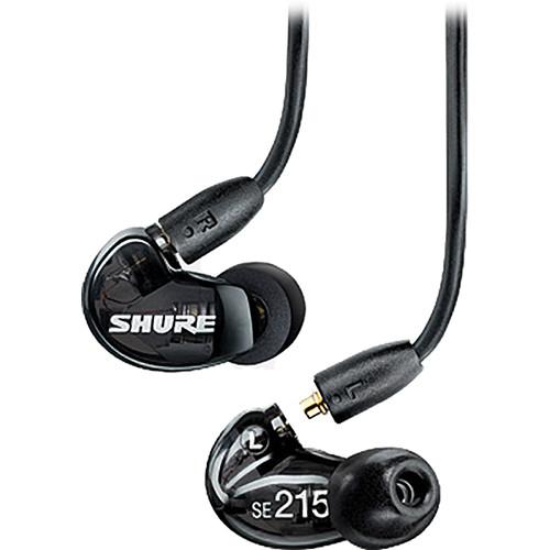 Shure SE215 Sound-Isolating In-Ear Stereo Earphones (SE215-K Black), Shure, SE215, Sound-Isolating, In-Ear, Stereo, Earphones, SE215-K, Black,