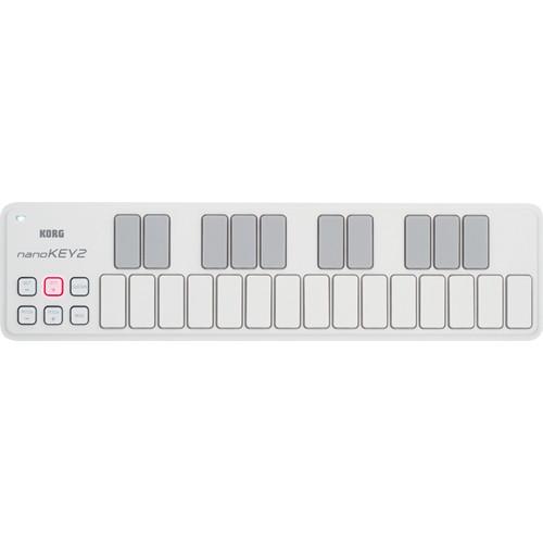 Korg nanoKEY2 - Slim-Line USB MIDI Controller (White) NANOKEY2WH, Korg, nanoKEY2, Slim-Line, USB, MIDI, Controller, White, NANOKEY2WH