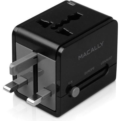 Macally Universal Power Plug Adapter with USB Charger LP-PTCII