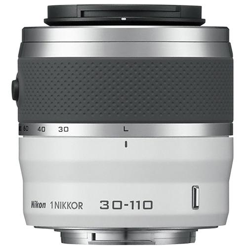 Nikon 1 NIKKOR VR 30-110mm f/3.8-5.6 Lens (White) 3319, Nikon, 1, NIKKOR, VR, 30-110mm, f/3.8-5.6, Lens, White, 3319,