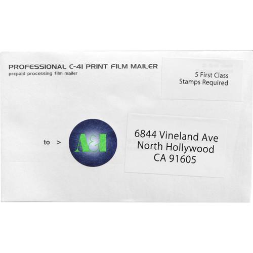 A&I Processing and Printing Mailer for 35mm Color Negative C4135, A&I, Processing, Printing, Mailer, 35mm, Color, Negative, C4135