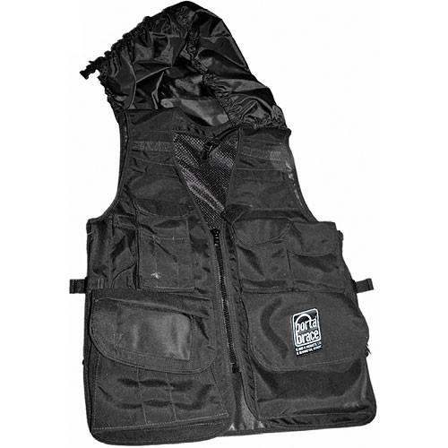 Porta Brace Video Vest with Hood (Medium, Black) VV-MBLH