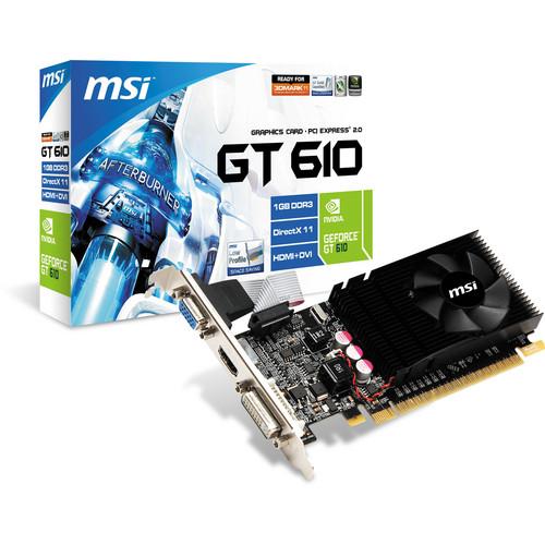 MSI GeForce GT 610 Graphics Card N610GT-MD2GD3/LP, MSI, GeForce, GT, 610, Graphics, Card, N610GT-MD2GD3/LP,
