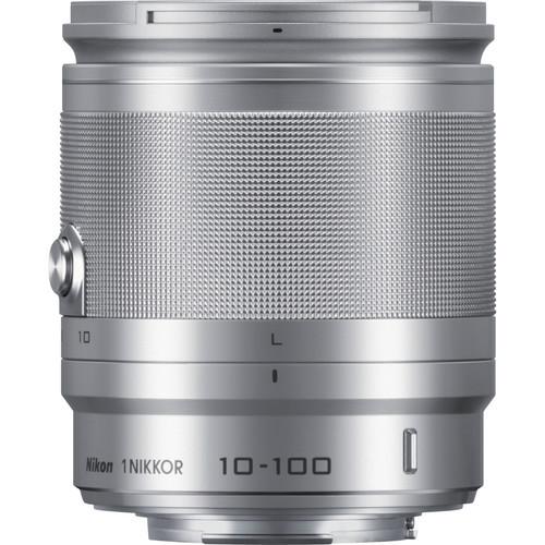 Nikon 1 NIKKOR 10-100mm f/4.0-5.6 VR Lens (Silver) 3328, Nikon, 1, NIKKOR, 10-100mm, f/4.0-5.6, VR, Lens, Silver, 3328,
