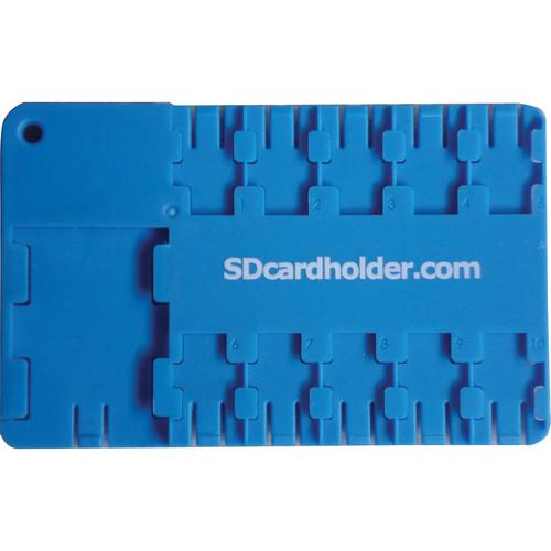 SD Card Holder microSD 10 Slot Cardholder (Blue) 040110BB