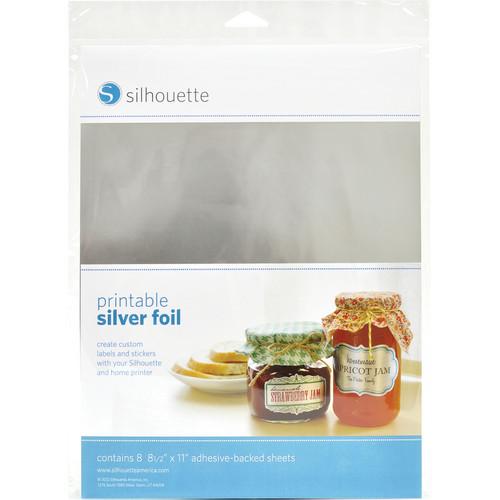 silhouette Printable Adhesive Silver Foil MEDIA-SVR-ADH