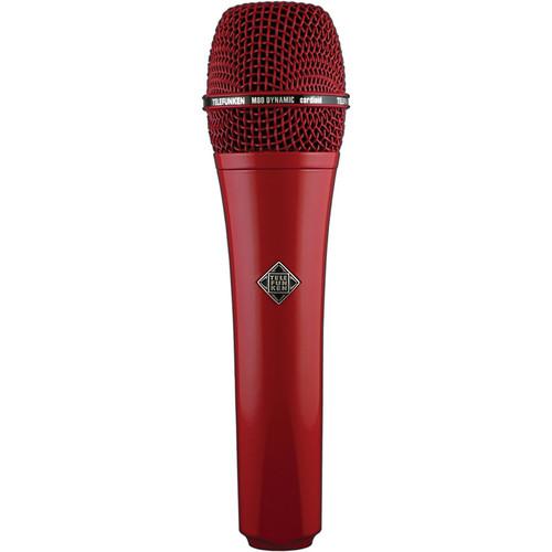Telefunken M80 Custom Dynamic Handheld Microphone (Red) M80 RED, Telefunken, M80, Custom, Dynamic, Handheld, Microphone, Red, M80, RED