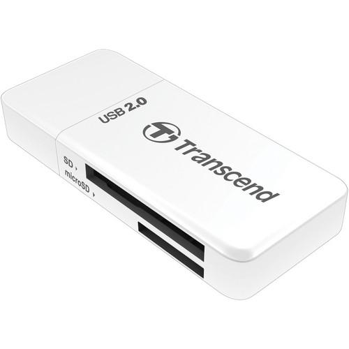 Transcend Compact Card Reader P5 (White) TS-RDP5W, Transcend, Compact, Card, Reader, P5, White, TS-RDP5W,