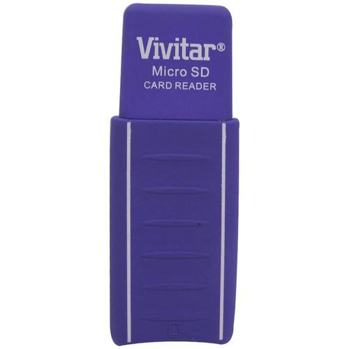 Vivitar Micro SD Card Reader / Writer (Blue) VIV-RW-1000-BLU, Vivitar, Micro, SD, Card, Reader, /, Writer, Blue, VIV-RW-1000-BLU,