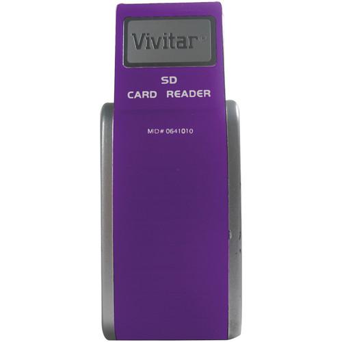 Vivitar SD Card Reader / Writer (Purple) VIV-RW-3000-PUR, Vivitar, SD, Card, Reader, /, Writer, Purple, VIV-RW-3000-PUR,