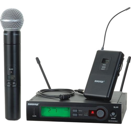 Shure SLX Series Wireless Microphone Combo SLX124/85/SM58-J3, Shure, SLX, Series, Wireless, Microphone, Combo, SLX124/85/SM58-J3,