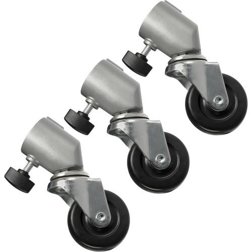 Impact Locking Caster Set for Light Stands with 25mm LSA-LW25, Impact, Locking, Caster, Set, Light, Stands, with, 25mm, LSA-LW25