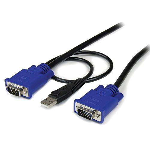 StarTech 2-in-1 Ultra Thin USB VGA KVM Cable SVECONUS10, StarTech, 2-in-1, Ultra, Thin, USB, VGA, KVM, Cable, SVECONUS10,