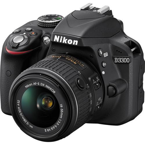 Nikon D3300 DSLR Camera with 18-55mm Lens (Black) 1532, Nikon, D3300, DSLR, Camera, with, 18-55mm, Lens, Black, 1532,