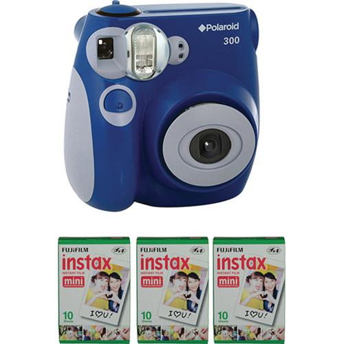 Polaroid 300 Instant Film Camera with Instant Film Kit (Blue), Polaroid, 300, Instant, Film, Camera, with, Instant, Film, Kit, Blue,