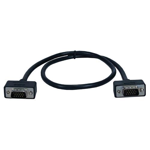 QVS HD15 Male to HD15 Male Cable with Panel-Mountable CC388M1-15, QVS, HD15, Male, to, HD15, Male, Cable, with, Panel-Mountable, CC388M1-15