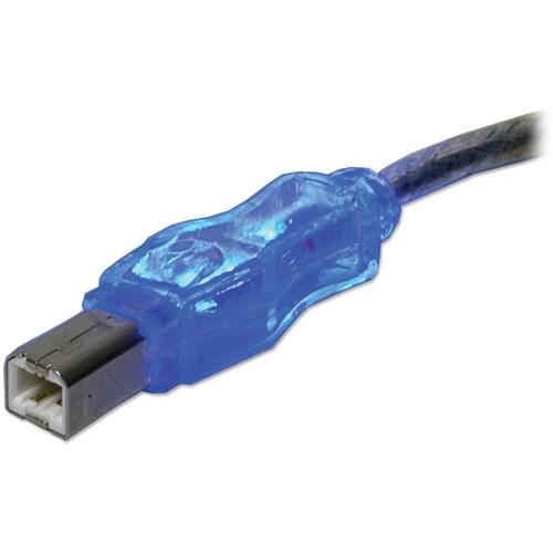QVS USB 2.0 Male A to B Translucent Cable with Red CC2209C-03RDL