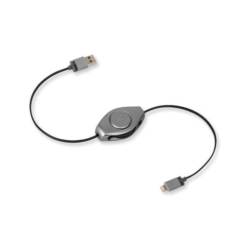 ReTrak Retractable Lightning Charge and Sync Cable ETLTUSBBLK, ReTrak, Retractable, Lightning, Charge, Sync, Cable, ETLTUSBBLK
