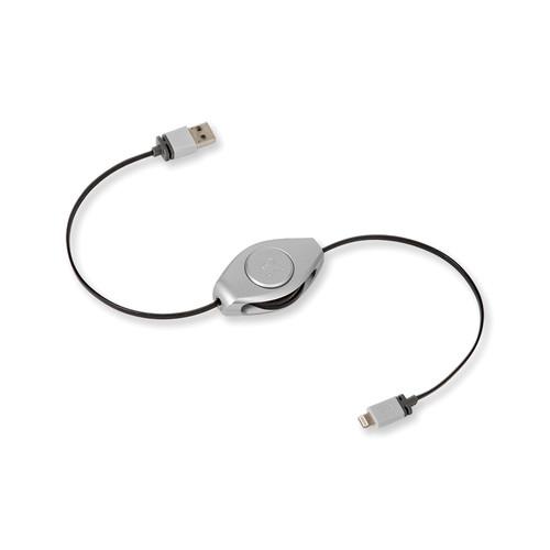 ReTrak Retractable Lightning Charge and Sync Cable ETLTUSBSPGY, ReTrak, Retractable, Lightning, Charge, Sync, Cable, ETLTUSBSPGY