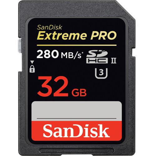 SanDisk 32GB Extreme PRO SDHC UHS-II Memory Card, SanDisk, 32GB, Extreme, PRO, SDHC, UHS-II, Memory, Card