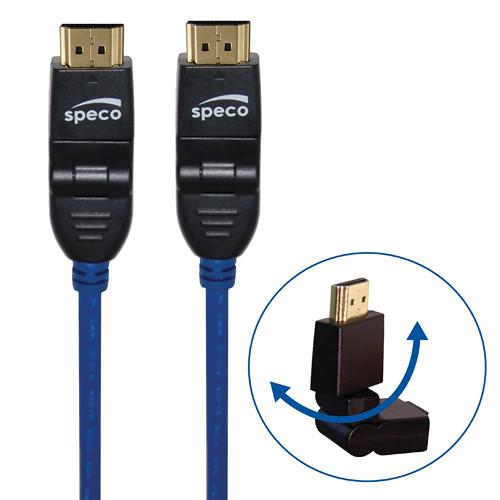 Speco Technologies HDMI Male Swivel Cable (Blue, 15') HDSW15, Speco, Technologies, HDMI, Male, Swivel, Cable, Blue, 15', HDSW15,