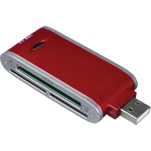 Vivitar 50-in-1 Memory Card Reader / Writer (Red), Vivitar, 50-in-1, Memory, Card, Reader, /, Writer, Red,