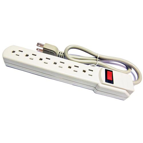 Comprehensive 6-Outlet Surge Protector with 3' Power CPWR-SP6-3B