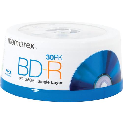 Memorex 25GB BD-R 6x Single-Layer Blu-ray Discs 98682, Memorex, 25GB, BD-R, 6x, Single-Layer, Blu-ray, Discs, 98682,