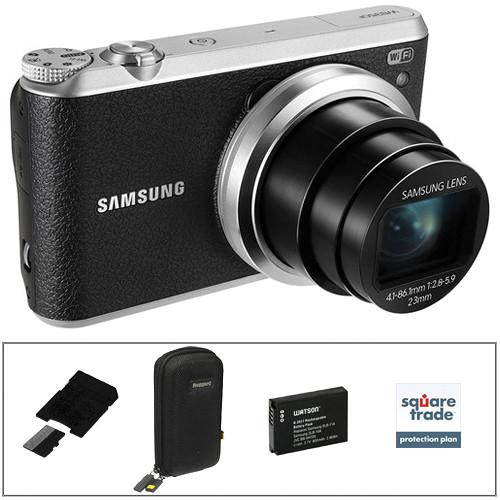 Samsung WB350F Smart Digital Camera Deluxe Kit (Black), Samsung, WB350F, Smart, Digital, Camera, Deluxe, Kit, Black,