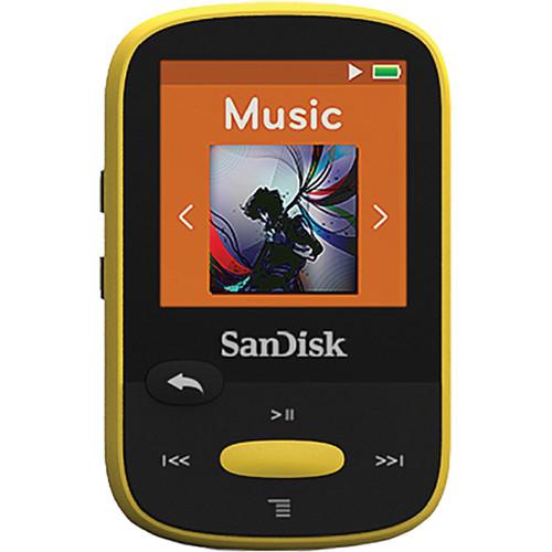 SanDisk 4GB Clip Sport MP3 Player (Yellow) SDMX24-004G-A46Y, SanDisk, 4GB, Clip, Sport, MP3, Player, Yellow, SDMX24-004G-A46Y,