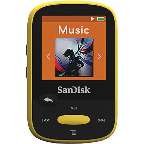 SanDisk 4GB Clip Sport MP3 Player (Yellow) SDMX24-004G-A46Y, SanDisk, 4GB, Clip, Sport, MP3, Player, Yellow, SDMX24-004G-A46Y,