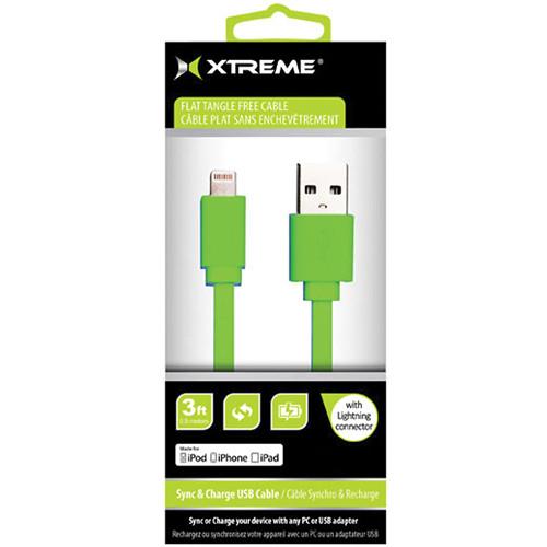 Xtreme Cables 3' USB to 8-Pin Lightning Flat Tangle Free 51831, Xtreme, Cables, 3', USB, to, 8-Pin, Lightning, Flat, Tangle, Free, 51831