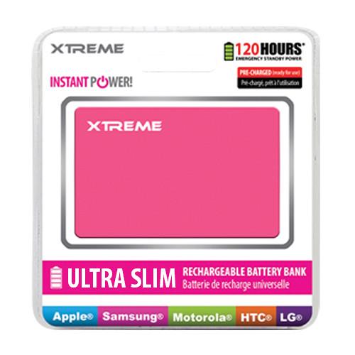 Xtreme Cables Ultra-Thin Power Card Battery Bank (Red) 89184