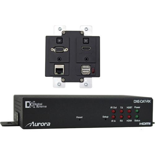 Aurora Multimedia DXW-2EUH Wall Plate with HDBaseT DXW-2EUH-S2-W