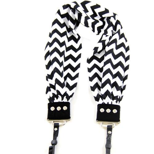 Capturing Couture Scarf Camera Strap (Gray-Striped) SCARF-STGY