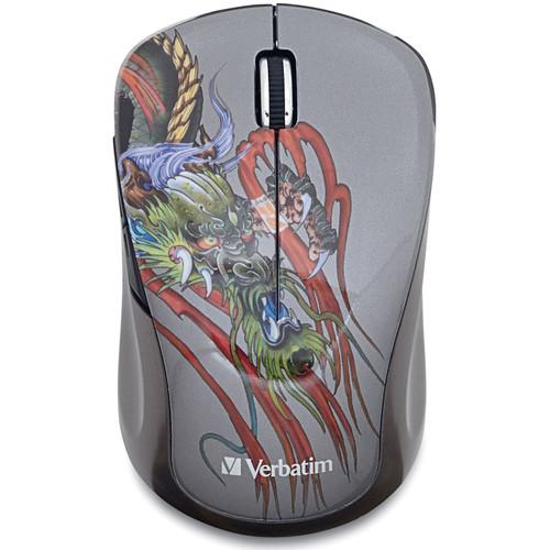 Verbatim Tattoo Series Wireless Notebook Blue LED Mouse 98614