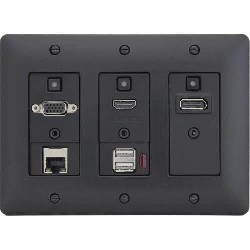 Aurora Multimedia DXW-3EU 3-Gang Decora HDBaseT Wall DXW-3EU-B