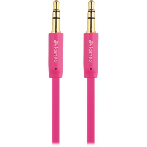 Kanex Stereo AUX Flat Cable (6', Pink) KAUXMM6FFPK, Kanex, Stereo, AUX, Flat, Cable, 6', Pink, KAUXMM6FFPK,