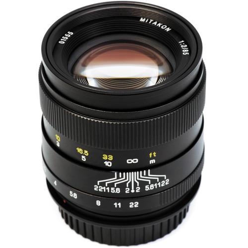 Mitakon Zhongyi 85mm f/2 Lens for Canon EF Mount MTK85MMBKFEF