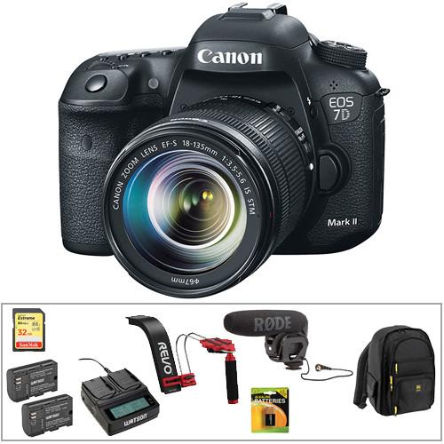 Canon EOS 7D Mark II DSLR Camera with 18-135mm 9128B016