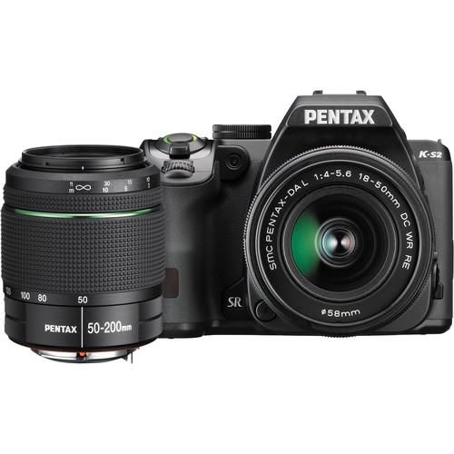 Pentax K-S2 DSLR Camera with 18-50mm & 50-200mm Lenses 12614