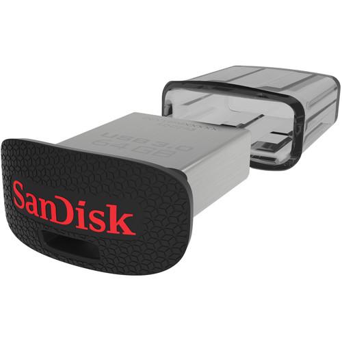 SanDisk 64GB CZ43 Ultra Fit USB 3.0 SDCZ43-064G-A46, SanDisk, 64GB, CZ43, Ultra, Fit, USB, 3.0, SDCZ43-064G-A46,