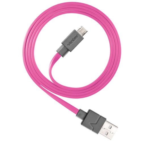 Ventev Innovations Chargesync Micro-USB Cable (Pink, 3.3')