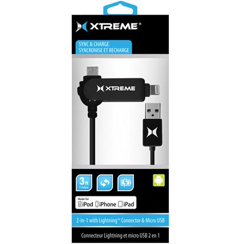 Xtreme Cables 2-in-1 USB Cable with Lightning Connector 51731