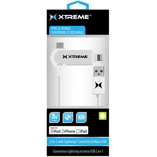 Xtreme Cables 2-in-1 USB Cable with Lightning Connector 51731