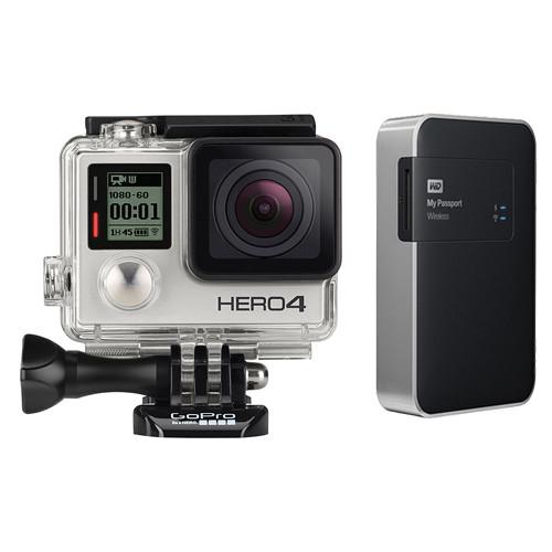 GoPro HERO4 Black and WD 2TB My Passport Wireless Kit