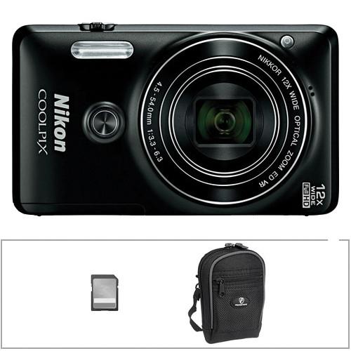 Nikon COOLPIX S6900 Digital Camera Basic Kit (Black), Nikon, COOLPIX, S6900, Digital, Camera, Basic, Kit, Black,