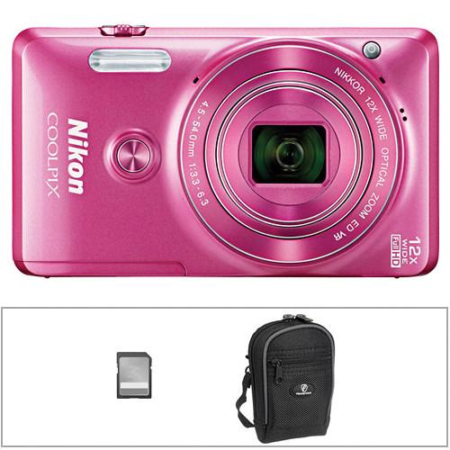 Nikon COOLPIX S6900 Digital Camera Basic Kit (Pink)