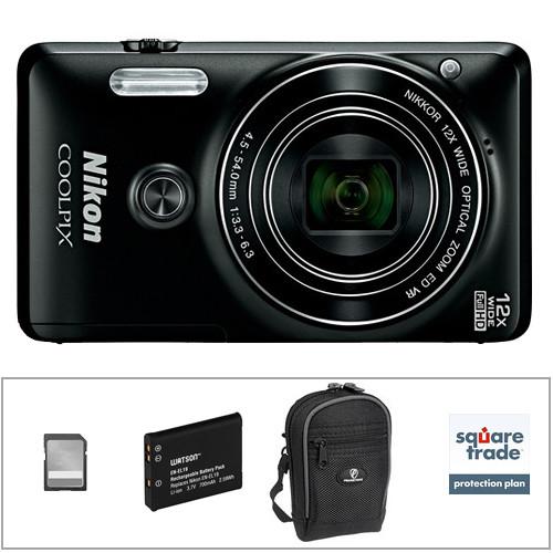 Nikon COOLPIX S6900 Digital Camera Deluxe Kit (Black), Nikon, COOLPIX, S6900, Digital, Camera, Deluxe, Kit, Black,