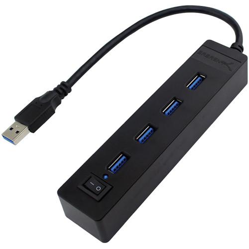 Sabrent 4-Port USB 3.0 Hub with Push Button Power Switch HB-U3P8